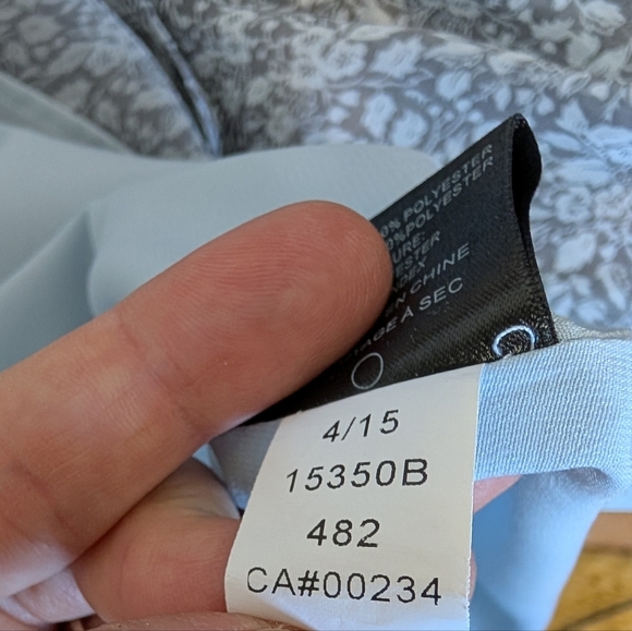 Anthropologie Sam Edelman Blue Gray floral Long Sleeve Dress Size 12 Chic Cute - Picture 10 of 11